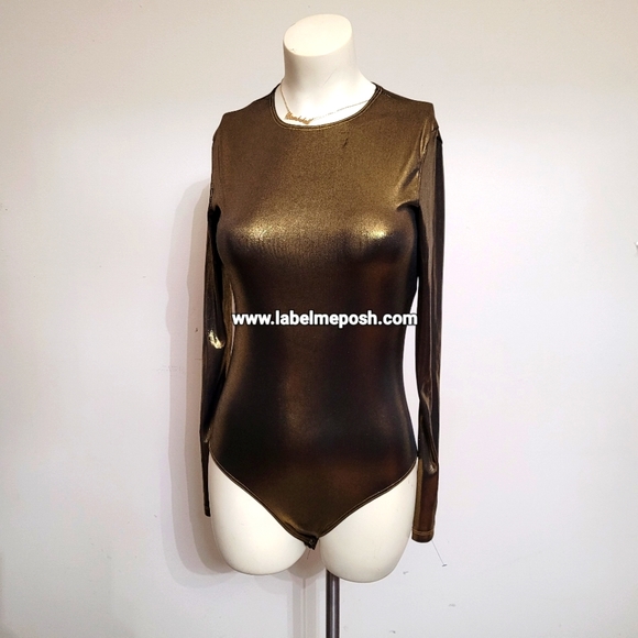 American apparel gold metallic bodysuit - Picture 1 of 6